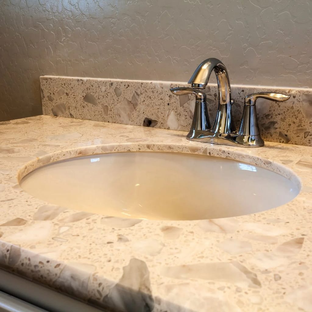 White Granite Sink Worktop