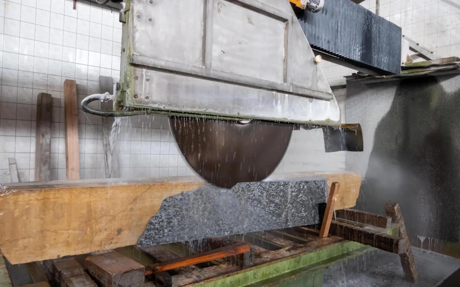 Cutting Granite In Workshop (2)