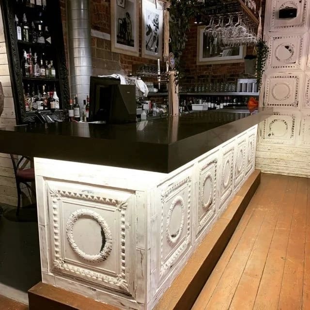 Black Quartz Bar Top Commercial Worktop